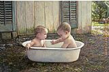 Baby Paintings - Baby Bath by Steve Hanks